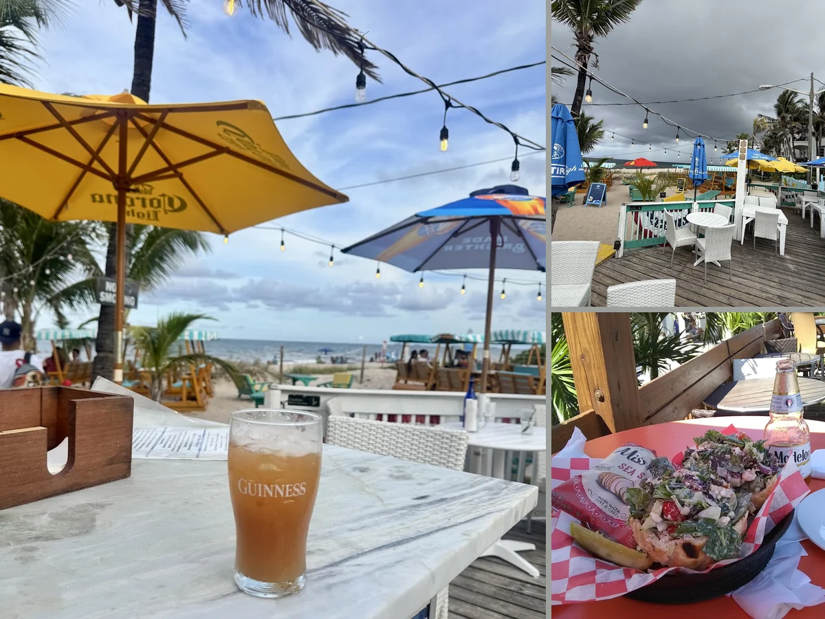 Casual dining by the water.