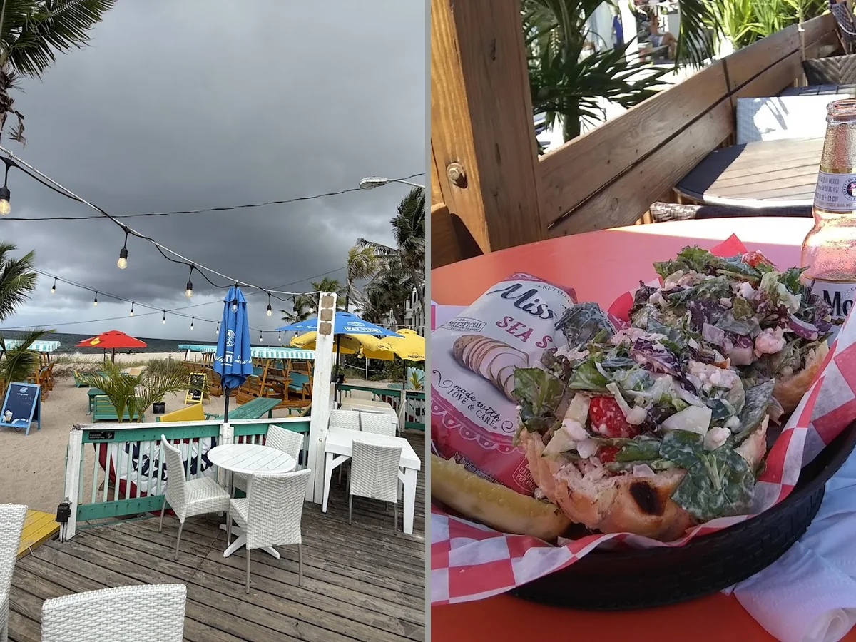 Casual dining by the water.